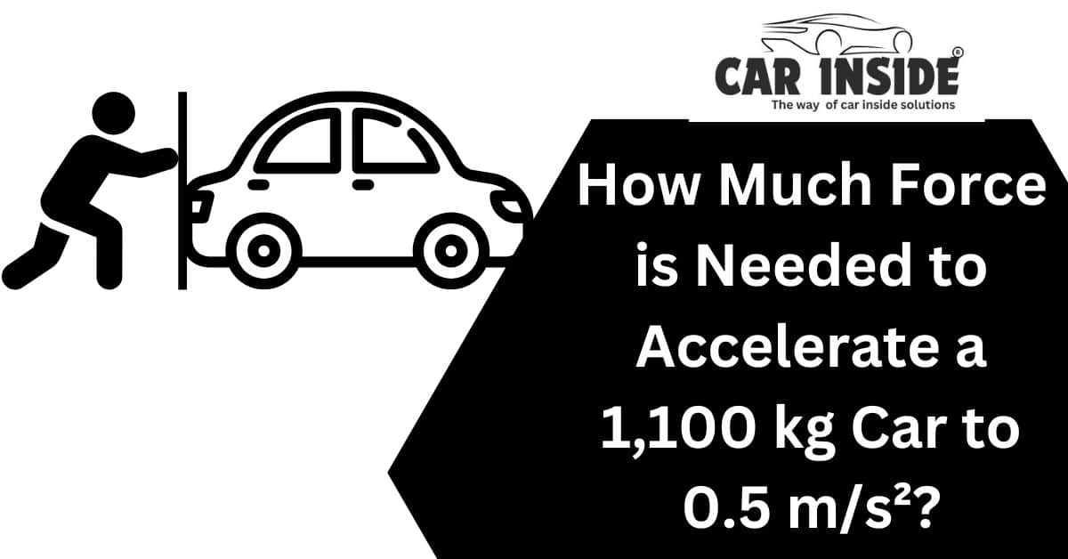 How Much Force is Needed to Accelerate a 1,100 kg Car to 0.5 m/s²?